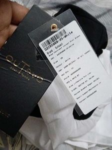 Elegant White &amp; Black Halter Dress