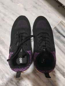 Black Lace-Up Sneakers