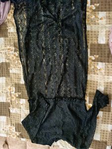 Tiered Black Skirt with kurti
