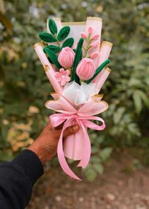 Handmade Pink Flower Bouquet
