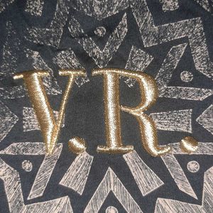 Zara Man Black &amp; Gold Graphic T-Shirt