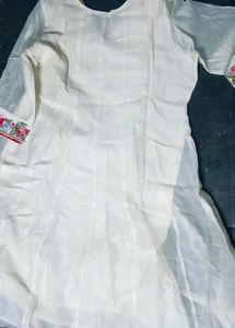 Embroidered White Kurta Set with Dupatta