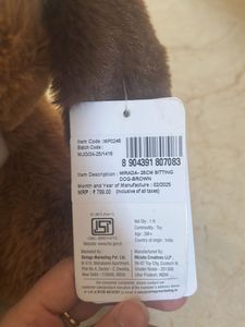 Adorable Brown Puppy Plush Toy