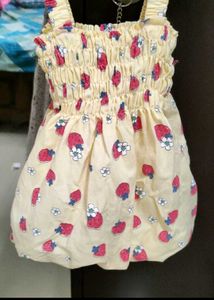 Adorable Strawberry Print Baby Dress
