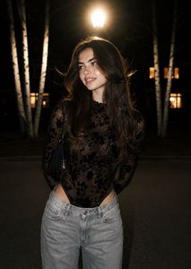 Sheer Black Floral Lace Top