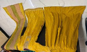 real work desighner Yellow plazo set