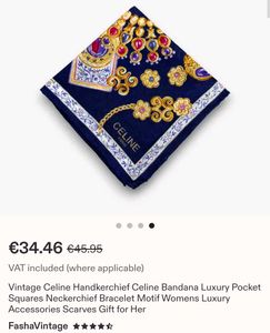 Vintage Celine handkerchief/bandana, pocket square