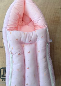 Cute Pink Cherry Print Baby Lounger