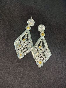 silver Stunning Rhinestone Necklace &amp; Earring Set