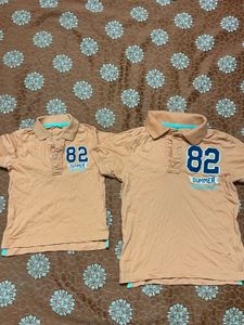 Peach Polo T-Shirts for 2-3 year boy abd 5-7year b
