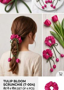 set of 12 Premium tulip scrunchies