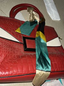 red handbag