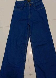 women's flared high rise blue Jean's