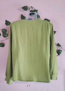 Veromoda lime Green soft Long Sleeve Top