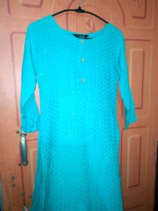 Green Kurta with Sequins