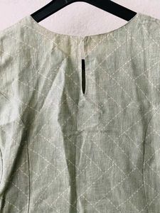 Chic Sleeveless Mint Green A-Line Dress