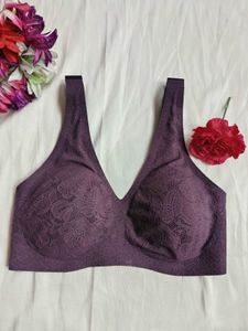 Plum Lace Padded Bra