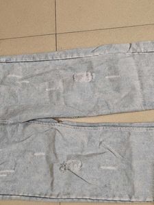 Trendy Ripped Wide Leg Jeans