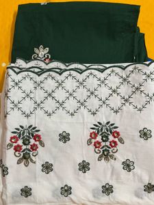 Embroidered Salwar Kameez Fabric With Scalping