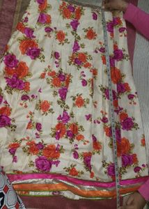 Orange &amp; Floral Indian Dress