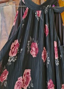 Outzidr Black floral maxi dress (New with tags)