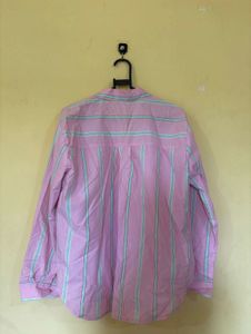 Pink Striped Long Sleeve Shirt