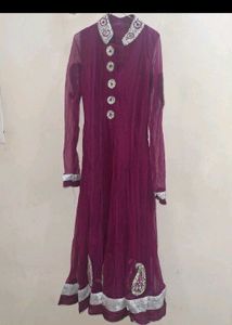 party wear Purple Kurta Suit three piece