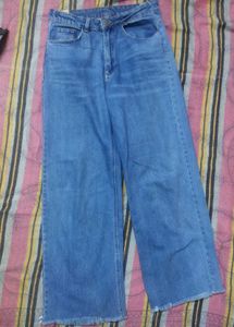 Wide Leg Denim Jeans