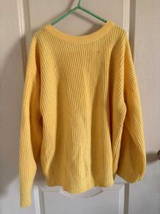 Cozy Yellow Knit Sweater