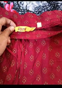 Maroon Printed Palazzo Pants