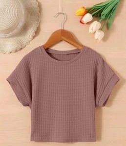 Girls' Textured Crop Top