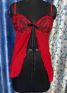 Stunning Red Lace Babydoll Lingerie