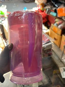 TRANSPARENT 1 JUG &amp; 6 GLASS SET ( Pink Color)