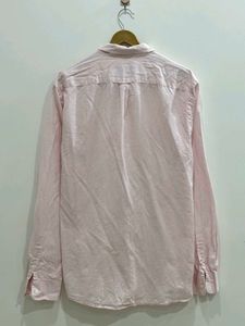 Men's Pink Long Sleeve Button-Up Shirt