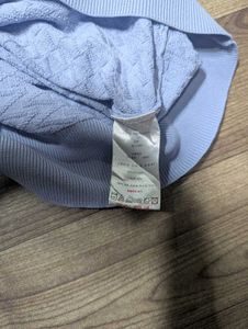Karl Lagerfeld Light Blue Knit Top