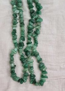 Irregular crystal stone beaded necklace