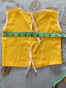Yellow Cotton Top for 3-4 months Baby