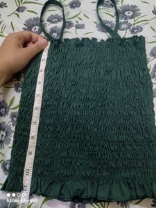 Smocked Green Top