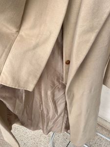 Elegant Beige Wool Blend Coat