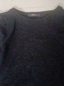 Sparkly Black Long Sleeve Dress