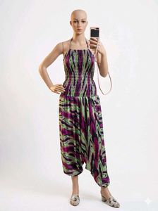 Boho Smocked Jumpsuit