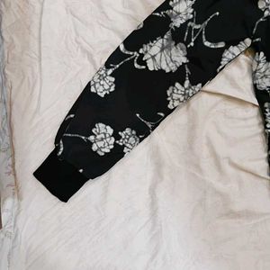 Floral Zip-Up Hoodie