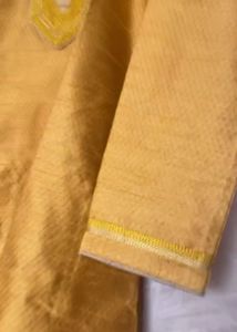 Mohanlal Sons Silk Mustard Embroidered Men Kurta