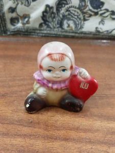 Cute Baby Figurine with Heart japanese