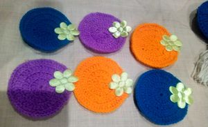 Pretty Crochet Coaster Set Of 6