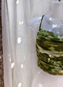 Green Tie-Dye Halter Top