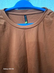 Orange Padded Shoulder T-Shirt