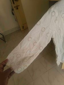 White Broderie Anglaise Top