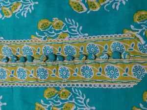 Teal Printed Kurta Set with DupattaUnstitched)