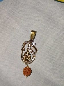 Beautiful Om Pendant with Rudraksha